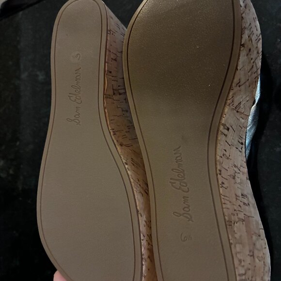 Sam Edelman Ramsey Gold Wedge Sandals - NEW; No Box - SZ 6.5 - Picture 8 of 9
